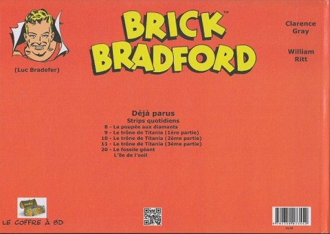 Verso de l'album Brick Bradford Strips quotidiens Tome 8 La poupée aux diamants
