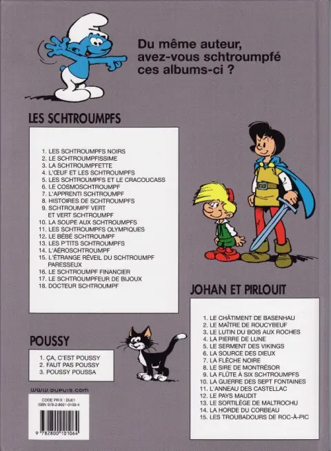 Verso de l'album Johan et Pirlouit Tome 12 Le pays maudit