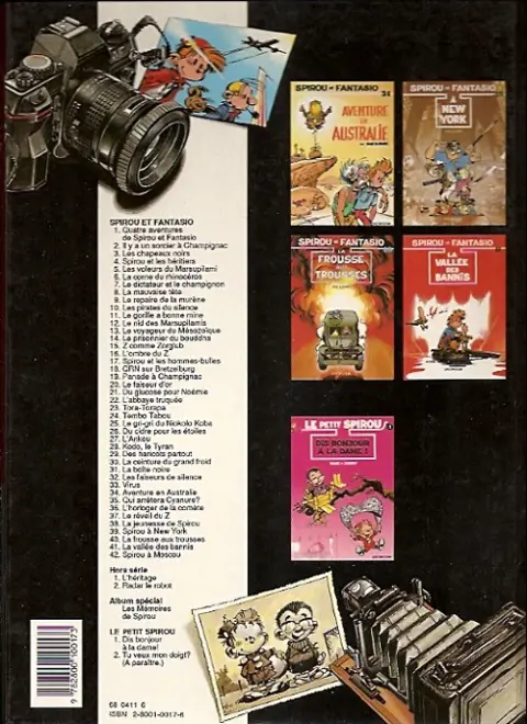 Verso de l'album Spirou et Fantasio Tome 15 Z comme Zorglub