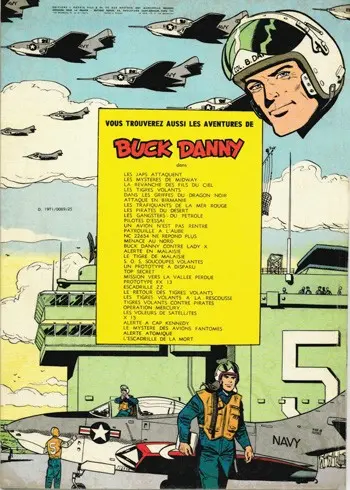 Verso de l'album Buck Danny Tome 24 Prototype FX-13