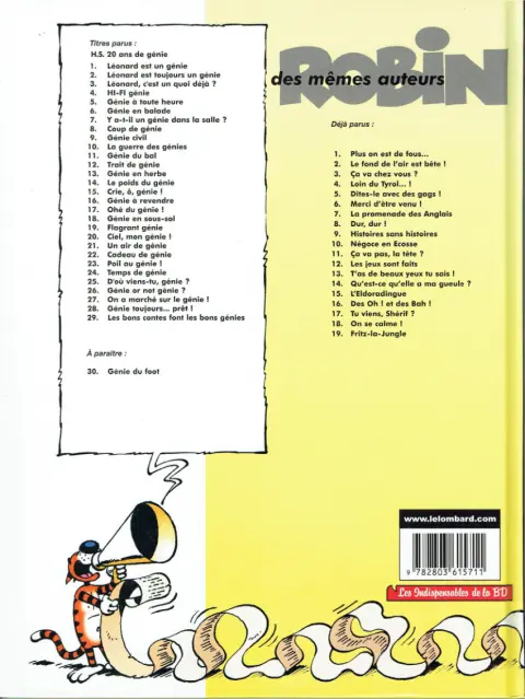 Verso de l'album Léonard Tome 12 Trait de génie