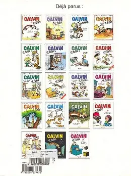 Verso de l'album Calvin et Hobbes Tome 12 Quelque chose bave sous le lit !