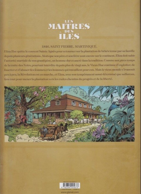 Verso de l'album Les maîtres des îles Tome 1 Aux Vents des Antilles : Martinique 1845