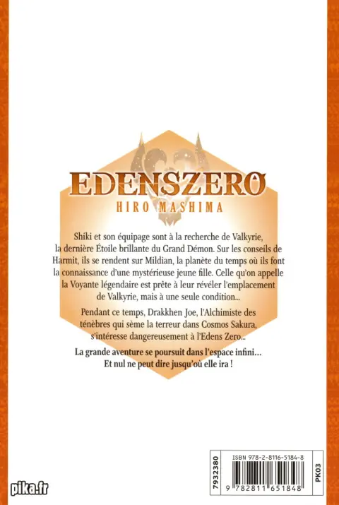 Verso de l'album Edens zero 6 Les mots sont source de force