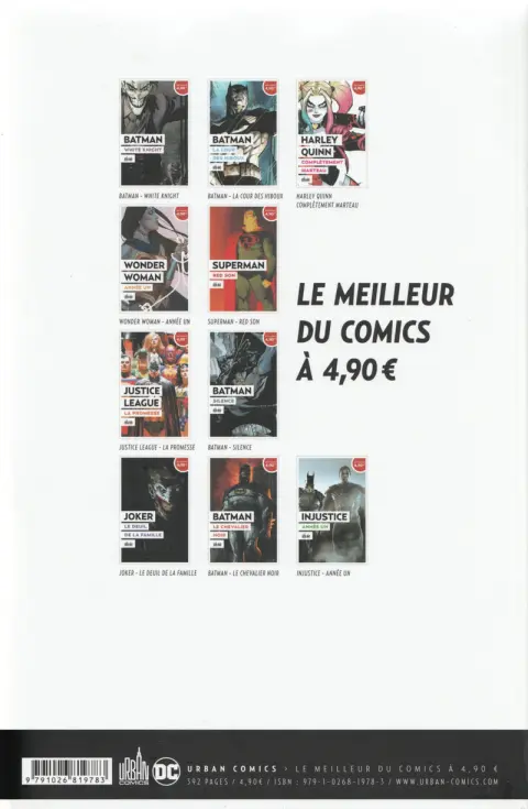 Verso de l'album Le meilleur de DC Comics Tome 10 injustice : année un
