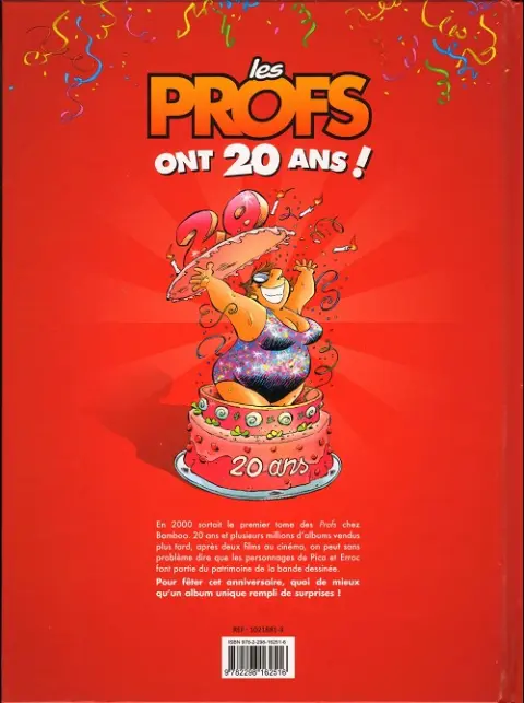 Verso de l'album Les Profs L'album des 20 ans