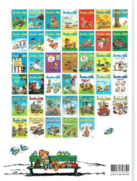 Verso de l'album Boule & Bill Tome 16 Jeux de Bill