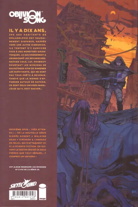 Verso de l'album Oblivion Song Tome 2