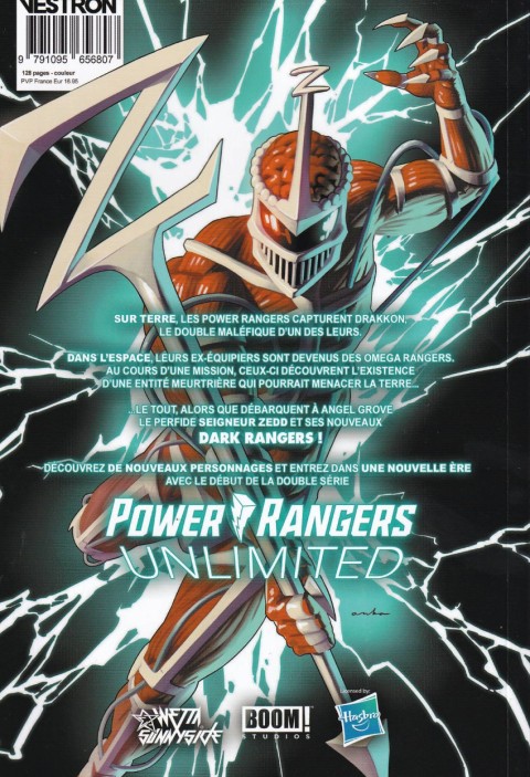 Verso de l'album Power Rangers Unlimited : Mighty Morphin Tome 0