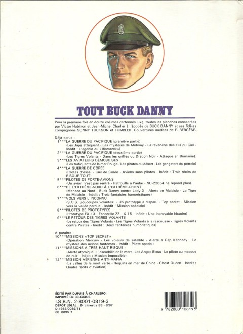 Verso de l'album Tout Buck Danny Tome 1 La guerre du Pacifique