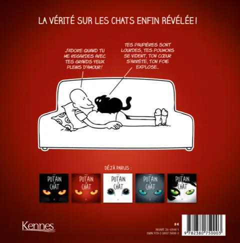 Verso de l'album Putain de chat II