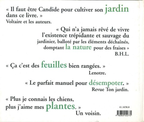 Verso de l'album de A à Z Le Jardinage illustré de A à Z