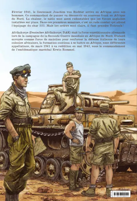 Verso de l'album Afrikakorps Tome 1 Battleaxe