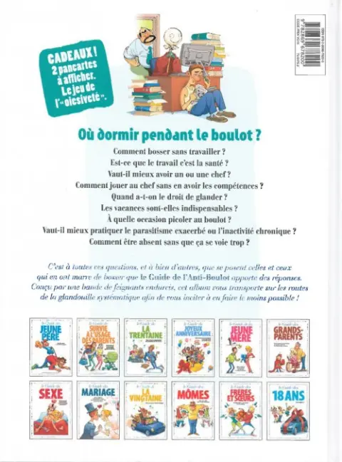 Verso de l'album Le Guide Tome 15 Le guide de l'anti-boulot