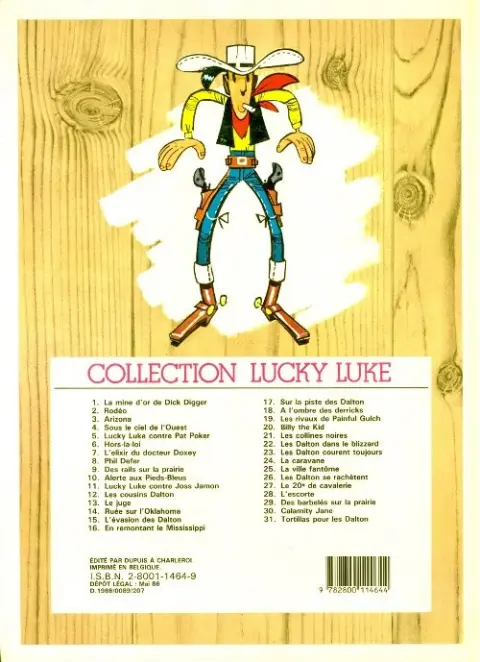 Verso de l'album Lucky Luke Tome 24 La caravane