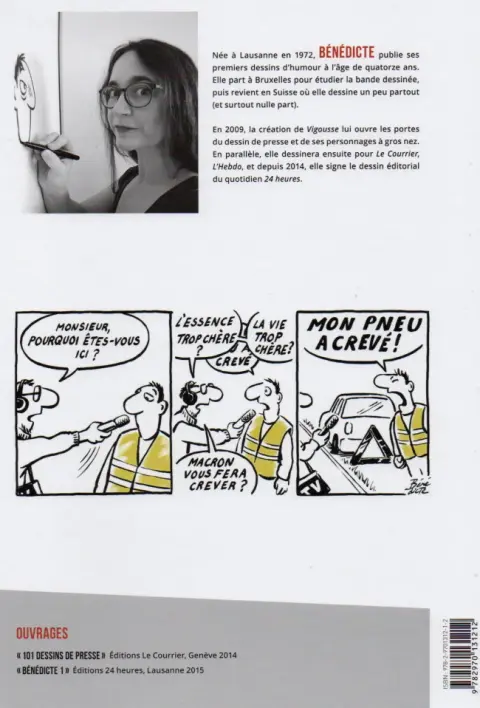 Verso de l'album Du Lourd ! Dix ans de Vigousse - Le petit satirique romand