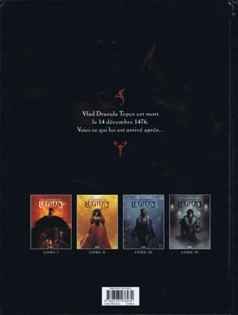 Verso de l'album Les Chroniques de Légion Tome 1 Livre I