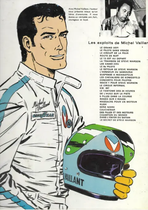 Verso de l'album Michel Vaillant Tome 6 La trahison de Steve Warson