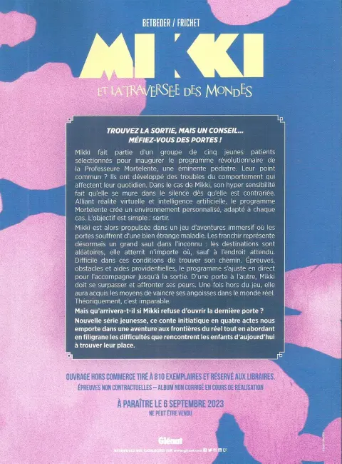 Verso de l'album Mikki et la traversée des mondes Tome 1 La maladie des portes