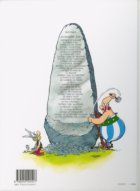 Verso de l'album Astérix Tome 19 Le devin