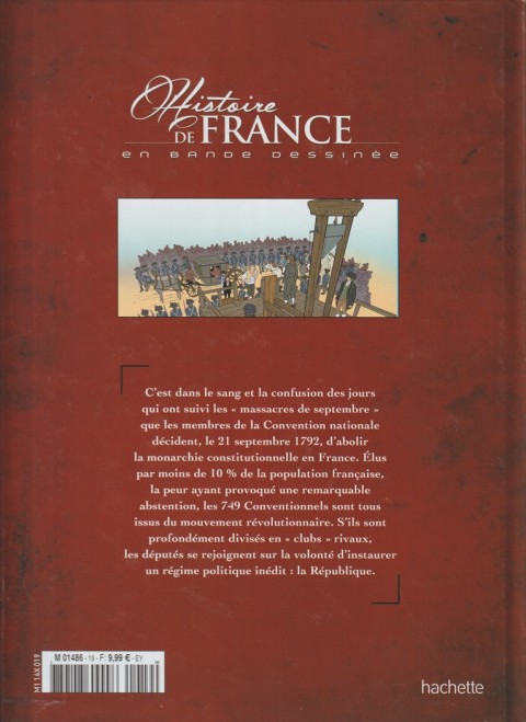 Verso de l'album Histoire de France en bande dessinée Tome 33 La terreur, De la Ire République à Robespierre 1792 / 1794