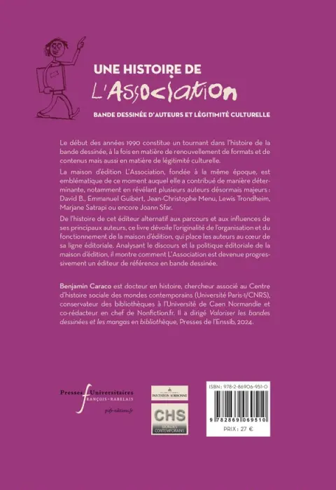 Verso de l'album Une histoire de l'Association Bande dessinée d'auteurs et légitimité culturelle