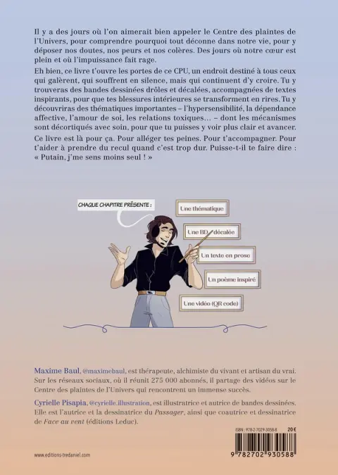 Verso de l'album CPU - Centre des plaintes de l'Univers