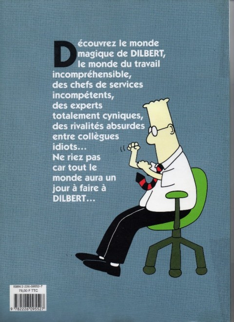 Verso de l'album Dilbert Albin Michel Tome 1 Les misères de la vie de bureau