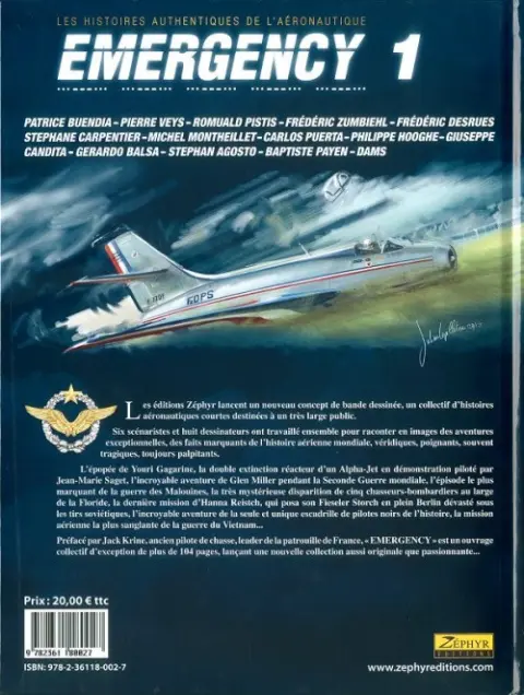 Verso de l'album Emergency N° 1