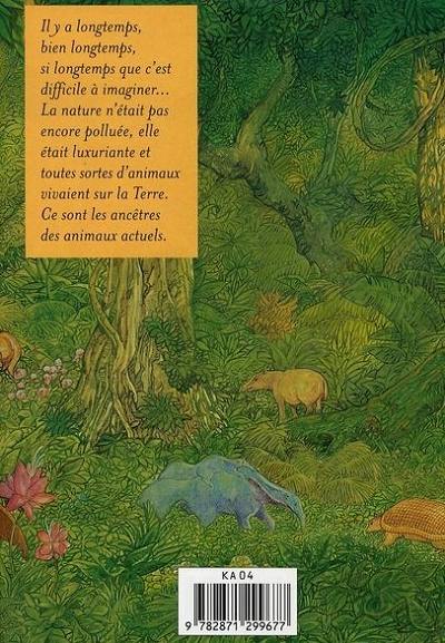 Verso de l'album Encyclopédie des animaux de la préhistoire