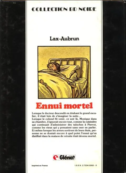 Verso de l'album Ennui mortel