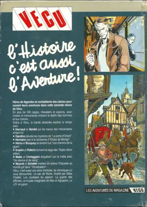 Verso de l'album Vécu Album N° 2 Recueil des numéros 6-7-8-9-10