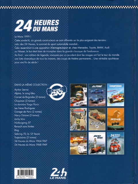 Verso de l'album 24 Heures du Mans Tome 3 1999 : le choc des titans