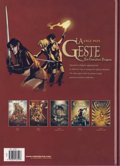Verso de l'album La Geste des Chevaliers Dragons Tome 5 Les Jardins du Palais