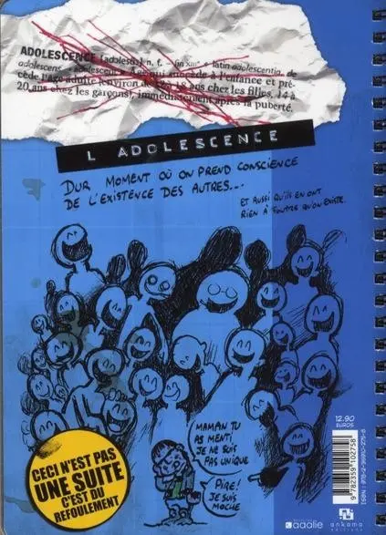 Verso de l'album 50 francs pour tout Ceci n'est pas une suite, c'est du refoulement.
