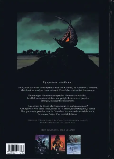 Verso de l'album La Guerre du Feu Tome 3 Par le pays des eaux