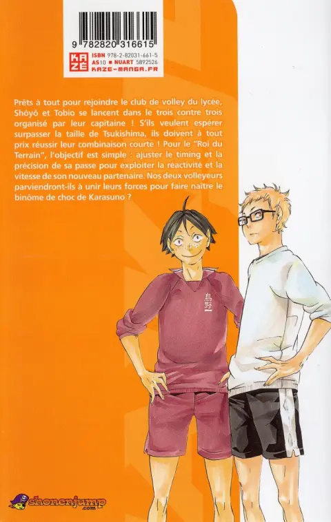 Verso de l'album Haikyu !! Les As du Volley 2