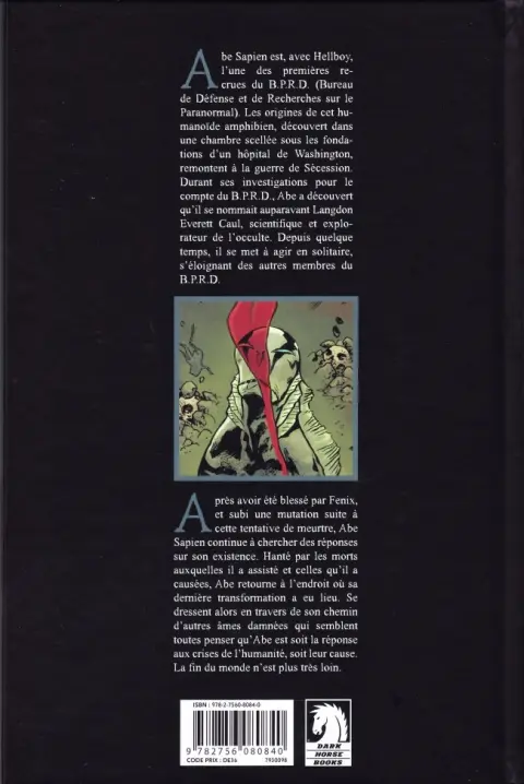 Verso de l'album Abe Sapien Tome 5 Lieux sacrés