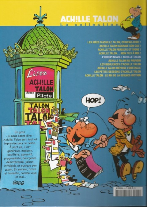 Verso de l'album Achille Talon La Collection Tome 5 L'indispensable Achille Talon