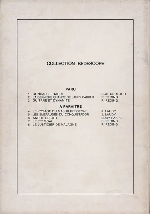 Verso de l'album Jari Tome 5 La dernière chance de Larry Parker