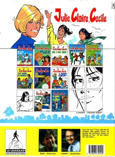 Verso de l'album Julie, Claire, Cécile Tome 10 Ça passe ou ça casse !