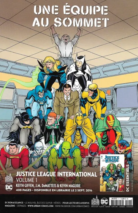 Verso de l'album Justice League Univers #7