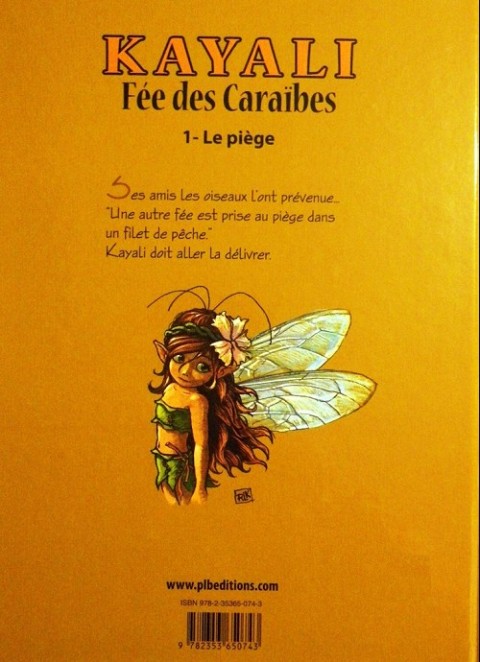 Verso de l'album Kayali fée des Caraïbes Tome 1 Le piège