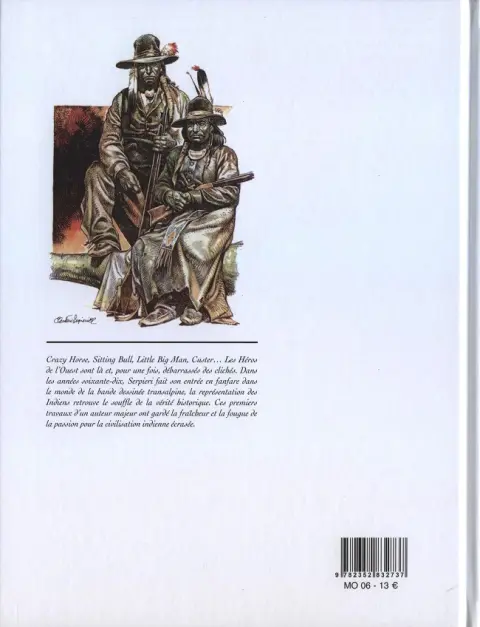 Verso de l'album Peaux-Rouges