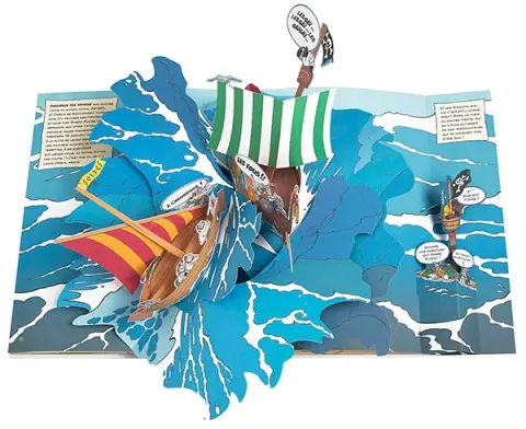 Planche de l'album Astérix Tome 4 Astérix, les bagarres, le pop-up !