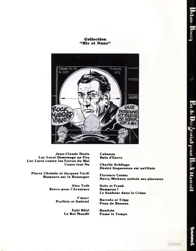 Verso de l'album Rock Mastard Tome 1 Pas de Deo gratias pour Rock Mastard