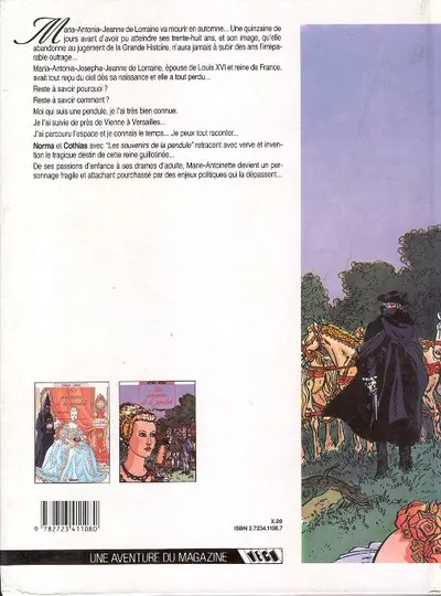 Verso de l'album Les Souvenirs de la pendule Tome 2 L'étrangère