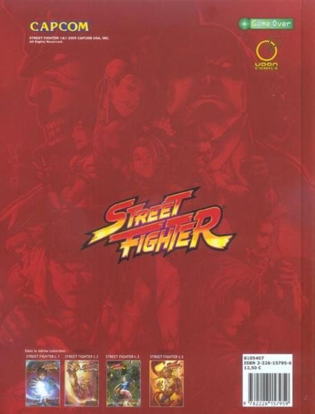 Verso de l'album Street Fighter Tome 4 Les leçons de la vie