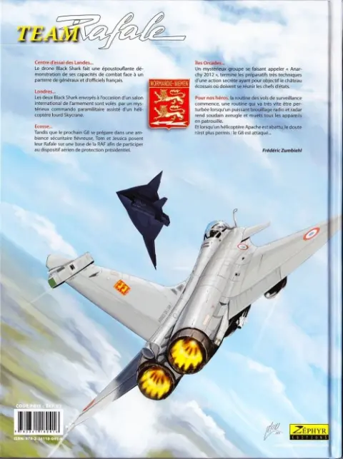 Verso de l'album Team Rafale N° 5 Black Shark