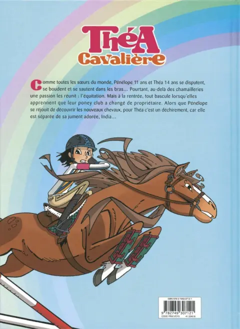 Verso de l'album Théa cavalière Tome 1 Adieu India